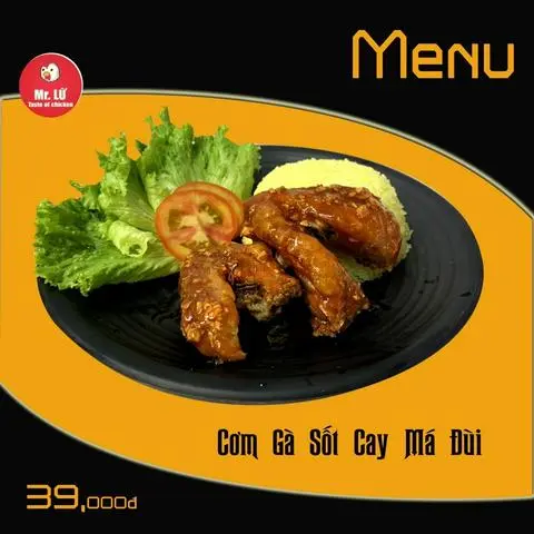 Hình ảnh Cơm gà sốt mắm tỏi má đùi