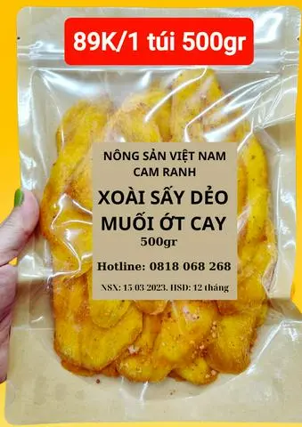 Hình ảnh Xoài sấy dẻo vị muối ớt cay