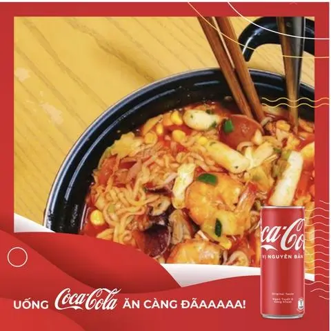 Hình ảnh mỳ thập cẩm chua cay +coca