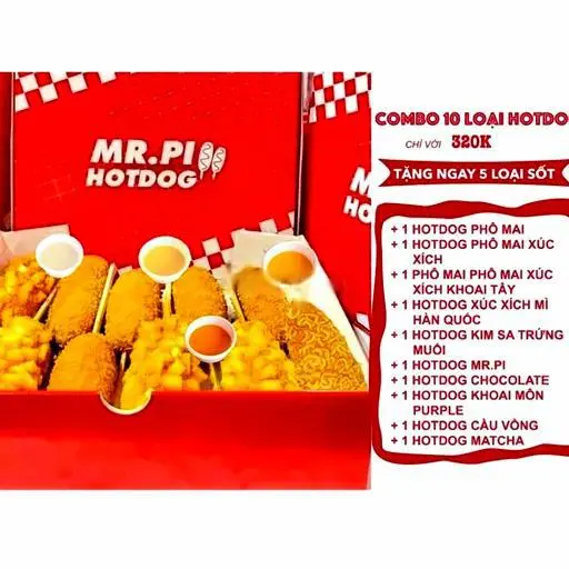 Hình ảnh COMBO 10 HOTDOG (tặng 5 sốt)