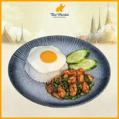 Hình ảnh Gà Xào Basil và Cơm
