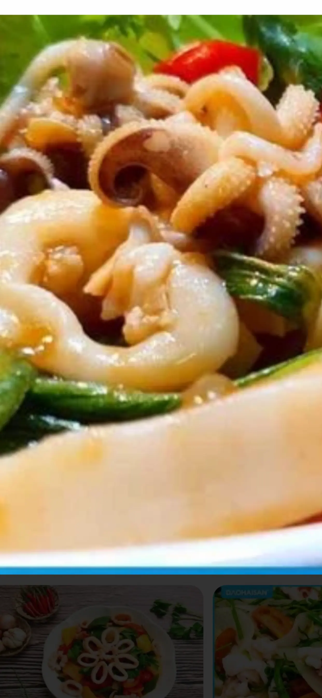 Hình ảnh mực xào cà dưa