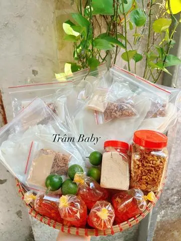 Hình ảnh Combo 5 bịch bánh tráng sate muối nhuyễn - 1 hủ muối hoặc 1 hủ hành phi