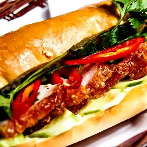 Hình ảnh Bánh mì thịt quay