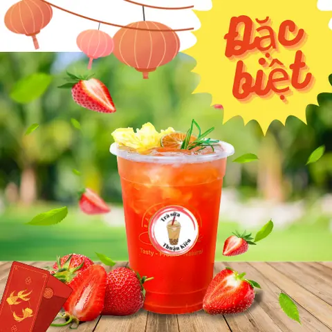 Hình ảnh Trà dâu 600ml