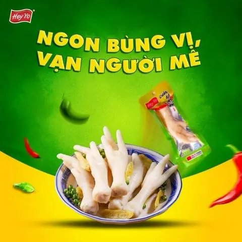 Hình ảnh 1 Chân Gà Cay Vị Ớt Xanh Hey Yo-40g