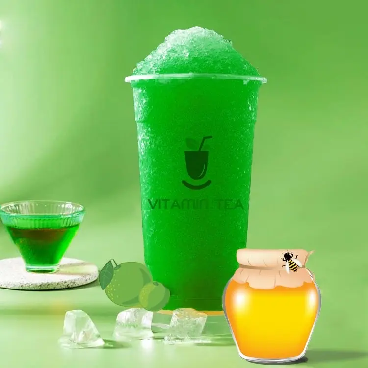 Hình ảnh Trà thái xanh tắc mật ong đá xay