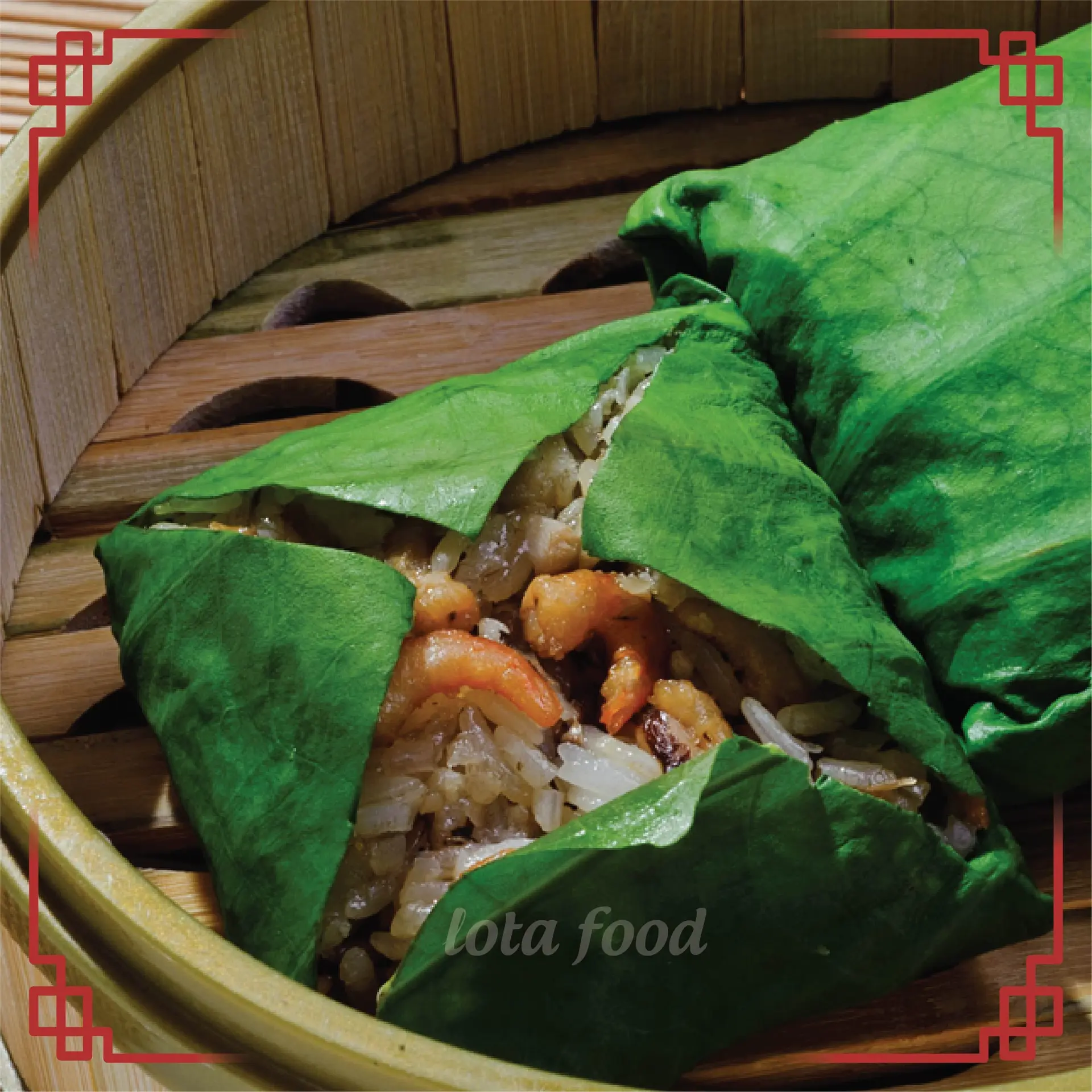 Hình ảnh Xôi gói sen - 02 gói - Sticky rice on lotus leaf - 02 pcs