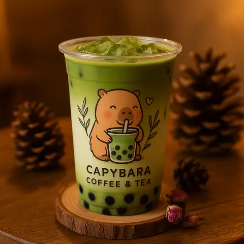 Hình ảnh Matcha latte Capy - trân châu 3Q