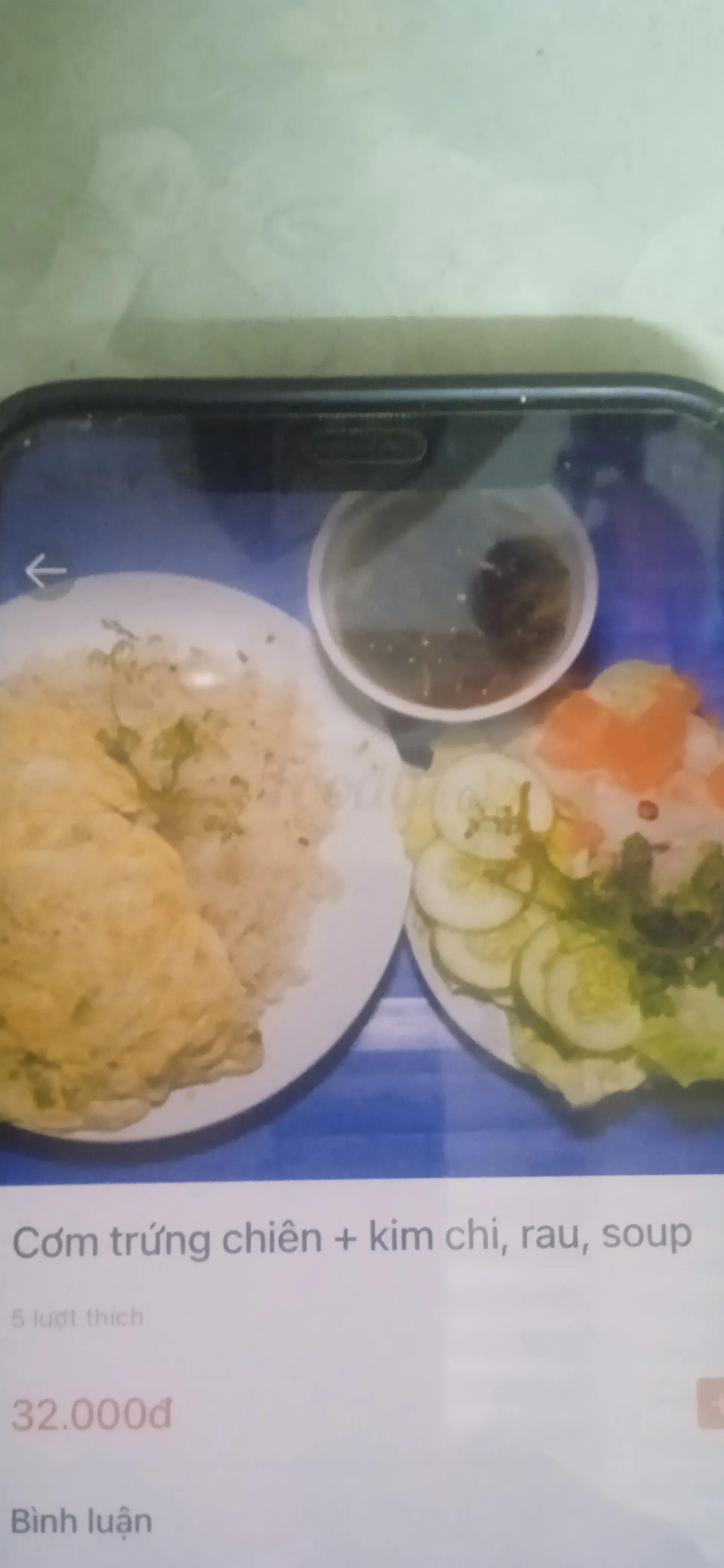 Hình ảnh Cơm trứng chiên  và kim chi