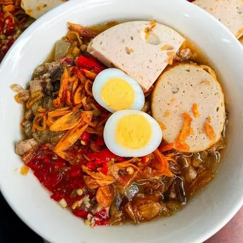 Hình ảnh bánh đúc nóng thịt bằm