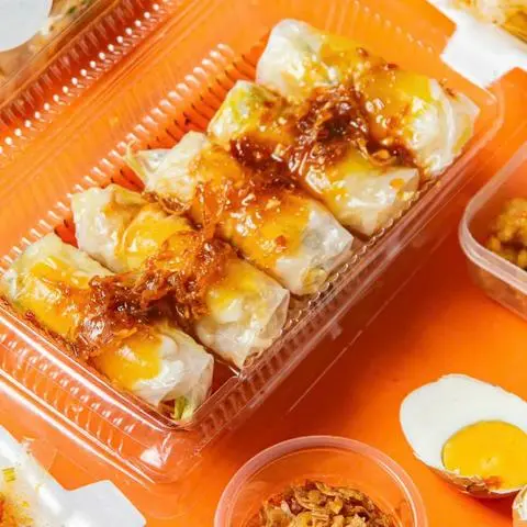 Hình ảnh Bánh Tráng Cuộn Ớt Rim Chang Sốt Muối Béo