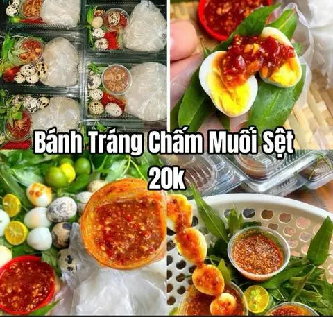 Hình ảnh Bánh tráng muối sệt chay