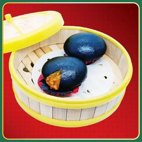 Hình ảnh (Set 2 cái)Bánh bao kim sa than tre