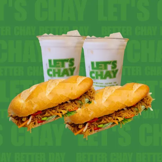 Hình ảnh COMBO 2 bánh mì bì chay + 2 sữa đậu nành