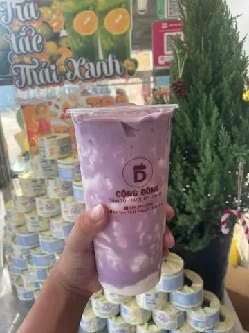 Hình ảnh Trà sữa khoai môn ly 1000ml