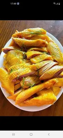 Hình ảnh Gà ủ muối 1 con ăn nóng + Xôi hành phi to
