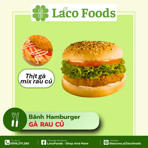 Hình ảnh Burger Gà Rau Củ