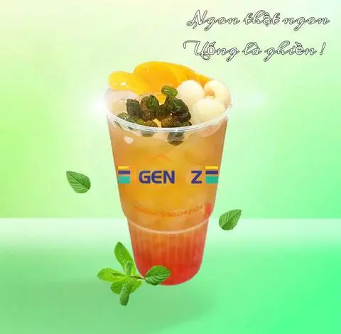 Hình ảnh Trà đào nghiền tươi mát size L