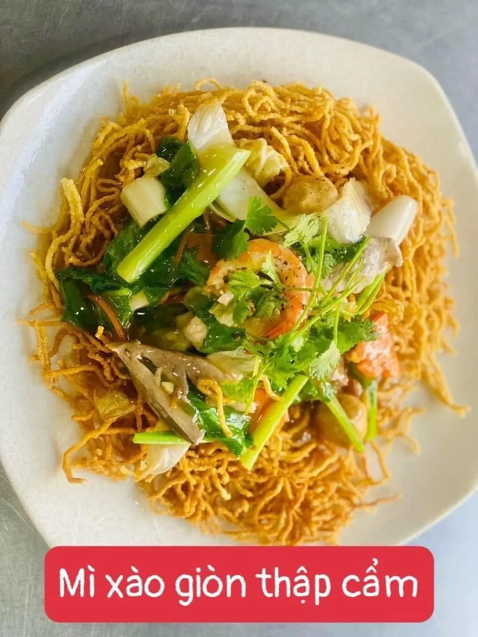 Hình ảnh mì xào giòn bò