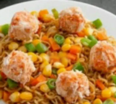 Hình ảnh Mì trộn phô mai viên