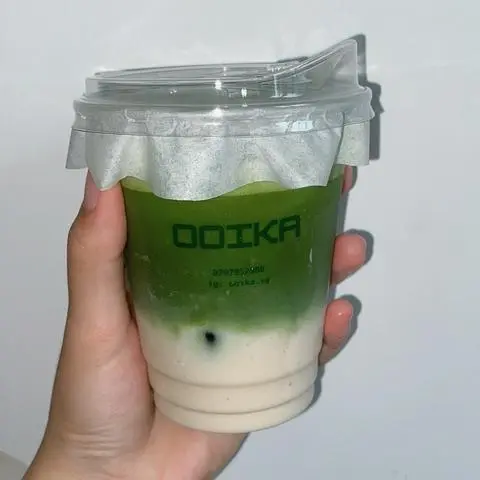 Hình ảnh Matcha latte mix 2 loại sữa 