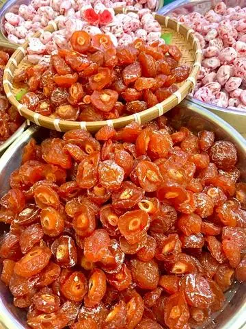 Hình ảnh XÍ MUỘI ĐÀO CHẺ ĐÔI SẤY DẺO 350Gr