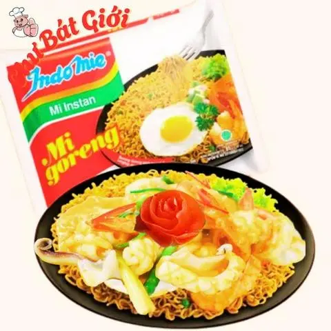 Hình ảnh Mì trộn Indo hải sản xào rau củ