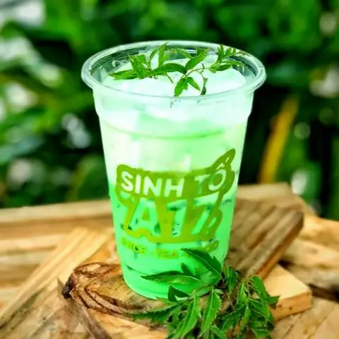 Hình ảnh Sữa tươi lắc sâm dứa