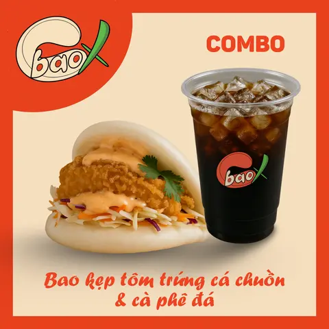 Hình ảnh Bao kẹp tôm trứng cá chuồn & Cà phê