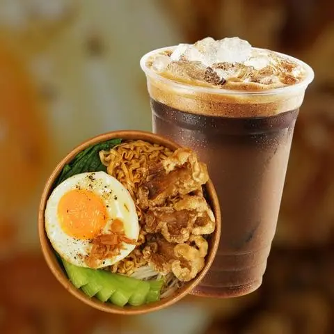 Hình ảnh Combo mì trộn trứng + caphe sua 