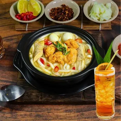 Hình ảnh ⭐️Combo Bánh Canh Chả Cua + Ly Trà Đào
