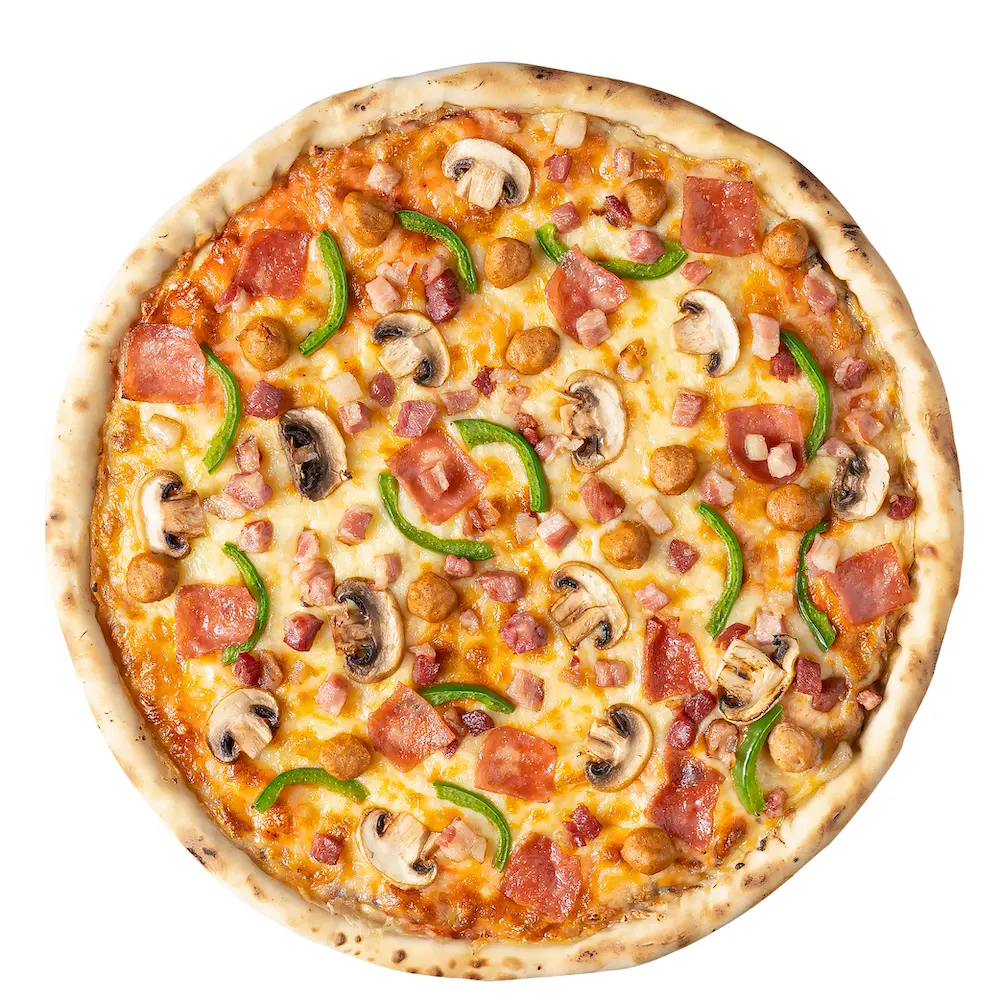 Hình ảnh P3R2 - pizza thập cẩm 3 loại thịt đế truyền thống