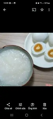 Hình ảnh Cháo trắng vịt muối
