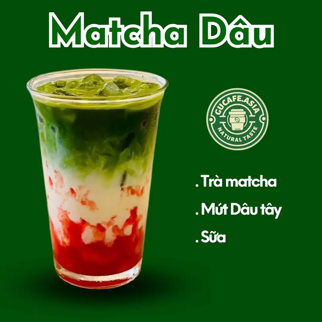 Hình ảnh Gucafe - Matcha Latte Dâu