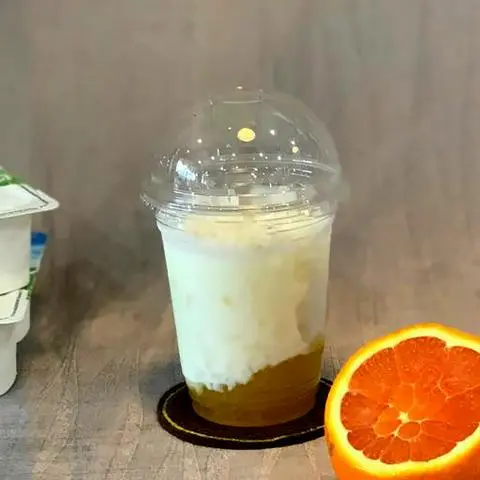 Hình ảnh Sữa chua đánh đá - cam 