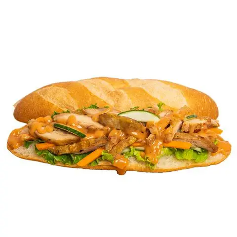Hình ảnh Bánh mì cà ri gà xé