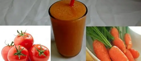 Hình ảnh Sinh tố cà chua mix cà rốt
