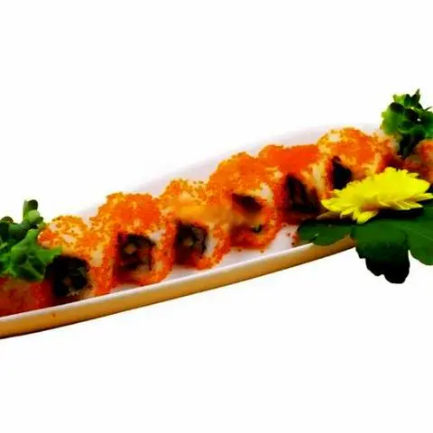 Hình ảnh Cuộn Da Cá Chiên Phủ Trứng Cá
