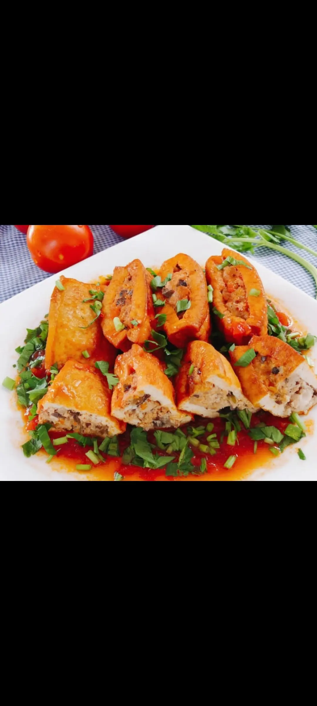 Hình ảnh cơm tàu hủ nhồi thịt 