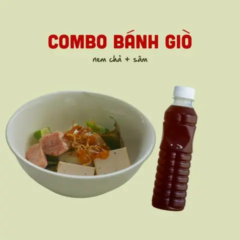 Hình ảnh Bánh giò nem chả + sâm atiso