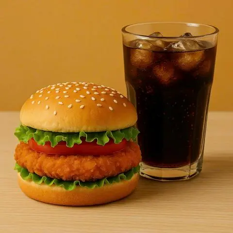 Hình ảnh Combo 3: Burger Hải Sản + Coca