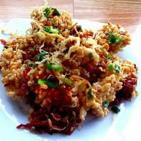 Hình ảnh Cơm Cháy Chà Bông Lắc Mỡ Hành Khô Gà