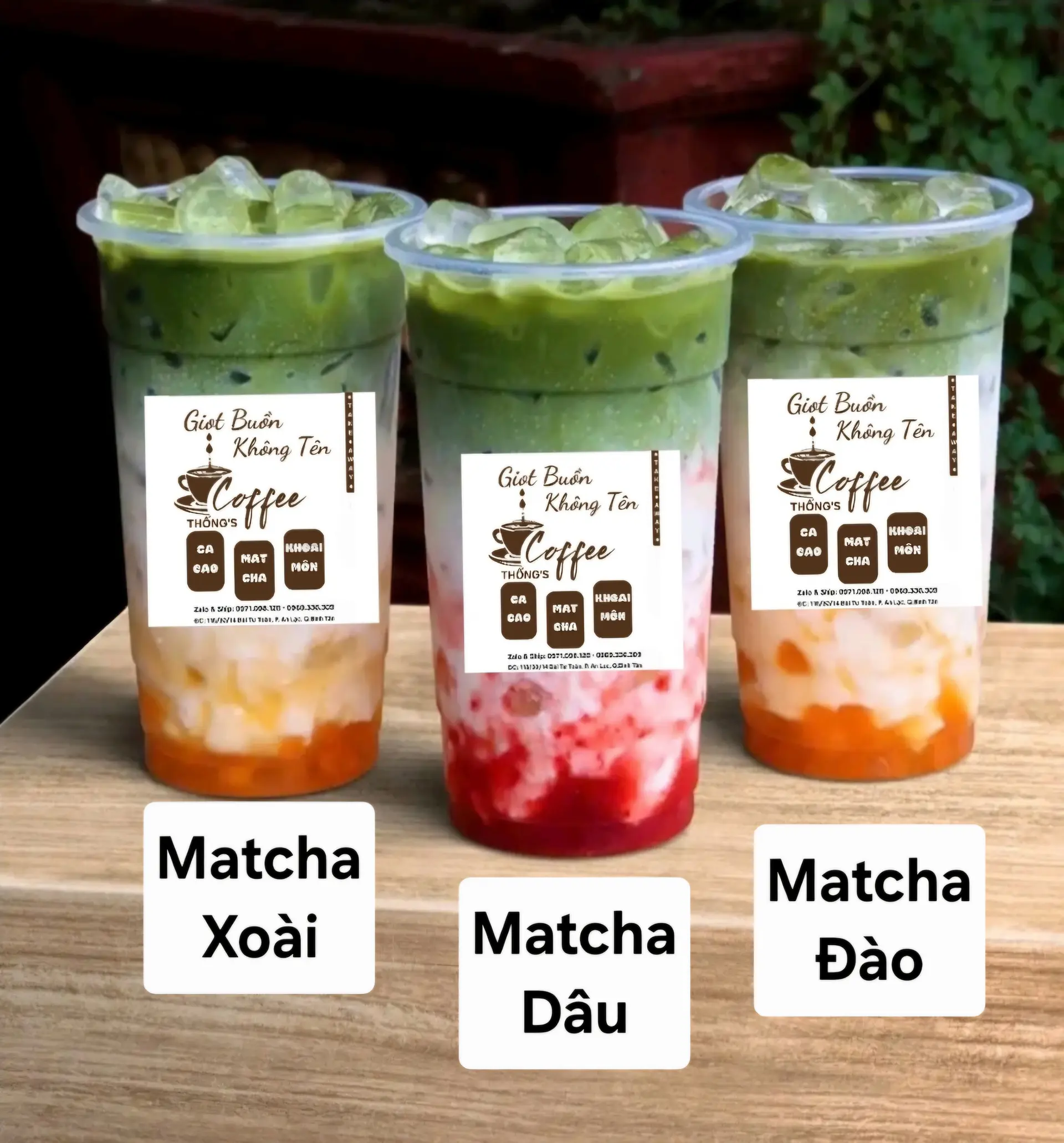 Hình ảnh Matcha TRÁI CÂY Latte (bấm chọn vị trái cây DÂU/ĐÀO/XOÀI/VIỆT QUẤT/MÂM XÔI/CHUỐI)