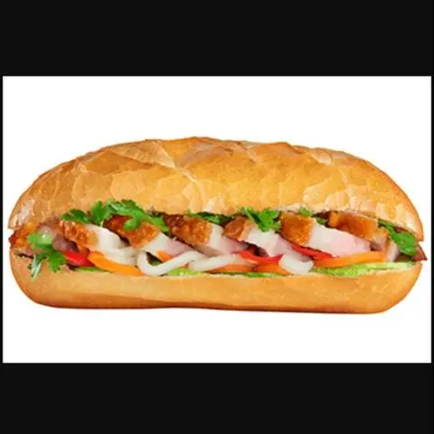 Hình ảnh Bánh mì heo quay xíu mại