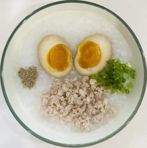 Hình ảnh  Cháo trứng ngâm tương