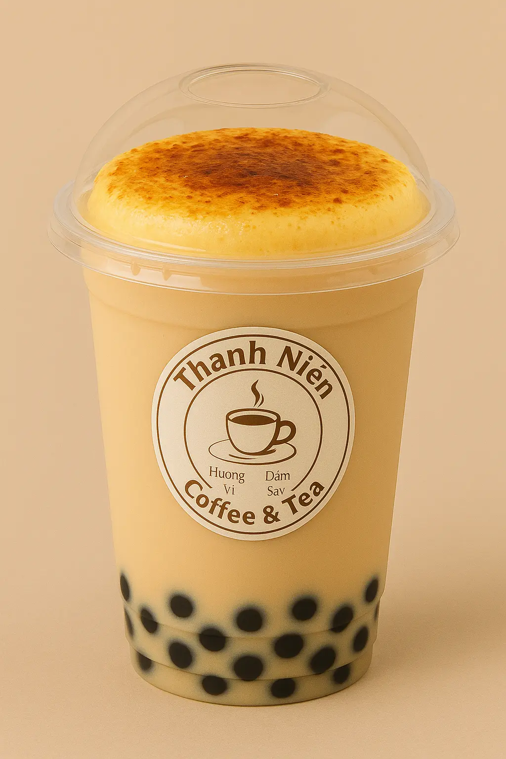 Hình ảnh Trà sữa kem trứng nướng