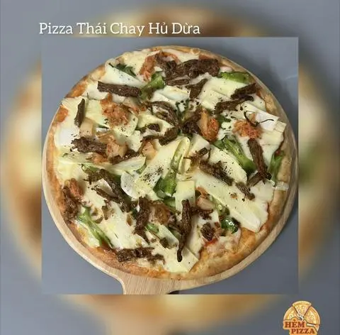 Hình ảnh PIZZA THÁI CHAY HỦ DỪA - 26cm - Tặng 1 chai Coca