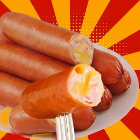 Hình ảnh 2c xúc xích phô mai Hot trend 
