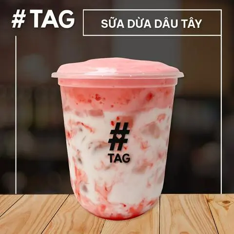 Hình ảnh Sữa dừa dâu tây 